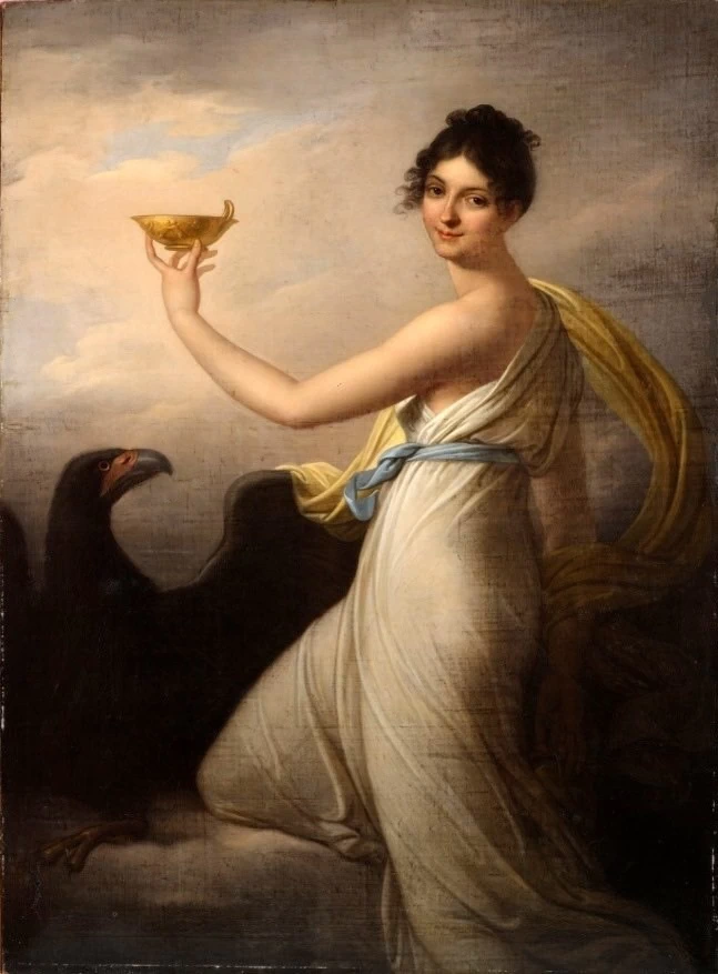 Teresa Lubomirska (1785 - 1868), moglie di Henry Lubomirski, esposta come Hebe, Galleria nazionale d'arte di Leopoli